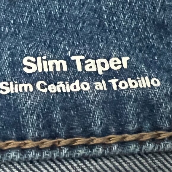 Orginal Use Men's 30x32 Slim Tapered Light Wash Distressed Blue Jeans - Picture 6 of 6